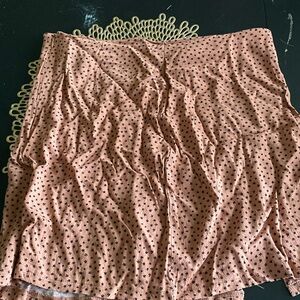 Coral brown flower skirt